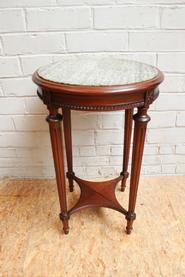 Walnut Louis XVI pedestal/table 19th century