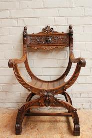 Walnut renaissance arm chair 19th century