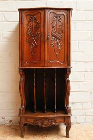Walnut music cabinet 19th century