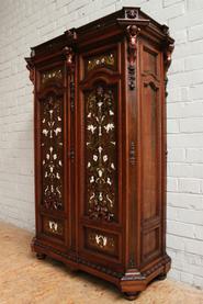 Exceptional Rosewood cabinet with angels - mother of pearl - ivory and cuper inlay