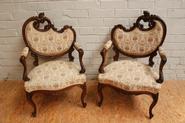 Nice pair Louis XV arm chairs 19th century