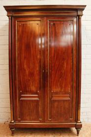 Magohany Louis XVI armoire signed by the maker 19th century