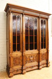 Best quality,walnut renaissance 3pc office set signed by BELLANGER PARIS 19th century