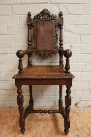 Little oak hunt baby arm chair 19th century