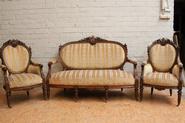 3pc oak Louis XVI sofa set 19th century