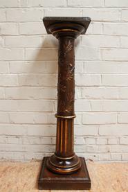 Walnut Henri II pedestal 19th century