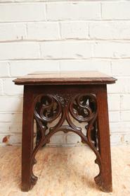 Oak Gothic stool 19th C.