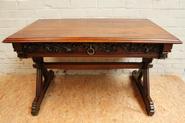 Walnut Gothic desk table 19th C.