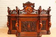 World Class Walnut Renaissance desk Signed by VALENTINO BESAREL (1829-1902) he worked for Edward Prince of Wales-the British consul- the King of Italy and several royal corts.