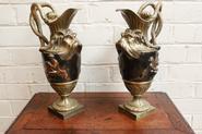 Bronze pair vazes 19th century