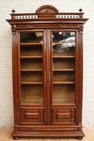 walnut Henri II bookcase 19th century-