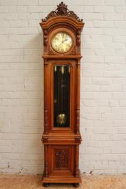 Walnut Henri II grandfather clock 19 th century.