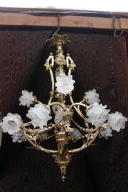 Bronze Louis XVI chandelier 19th century