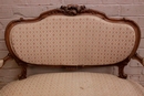 Louis XV style Sofa set in Walnut, France 1900