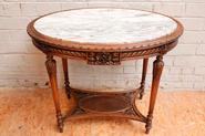 Louis XVI center table with marble top