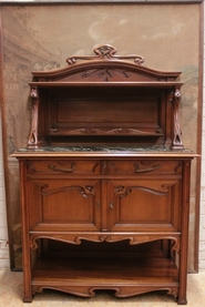 Art Nouveau Server in mahogany