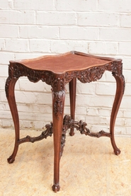 Best carved Regency style center table in oak
