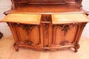 Louis XV style Cabinet and server in Walnut, France 19th century
