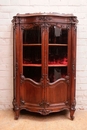 Regency style Display cabinet in walnut and marble, France 19th century