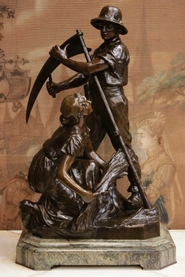 Big bronze statue signed by Henri Levasseur