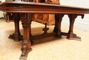 Gothic style Table in Oak, France 19th century