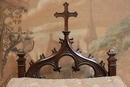 Gothic style Prayer Bench in Walnut, France 19th century