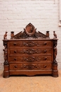 Black forest style Chest of drawers in Oak, France 19th century