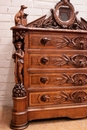 Black forest style Chest of drawers in Oak, France 19th century