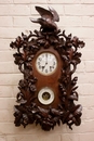 Black forest style Clock in Walnut, France 19th century