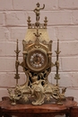 Gothic style Clock in Bronze, France 19th century