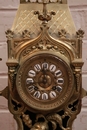 Gothic style Clock in Bronze, France 19th century