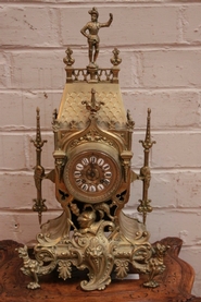 Bronze clock in gothic style
