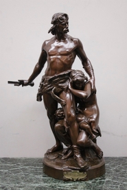 Bronze statue by Emile Andre Boisseau 1842 - 1923