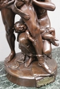style La defense du foyer in Bronze, France 19th century