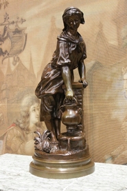 Bronze statue signed CHARLES THEODORE PERRON 1862 - 1934