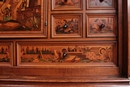 style Cabinet in walnut and inlay 19th century