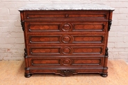 chest/secretary desk in rosewood and marble top
