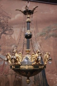 Empire chandelier in bronze