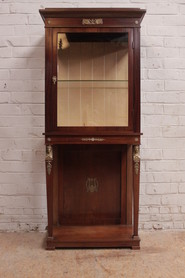 Empire Display cabinet in mahogany and bronze