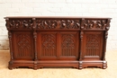 style Exceptional 10pc monumental gothic walnut office set