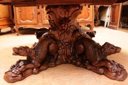 Exceptional black forest table in oak