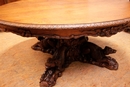 Black forest style Table in Oak, France 19th century