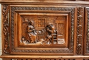 Figural breton style Server in chestnut, France 19th century