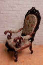 Renaissance style Arm chair in Oak, France 19th century