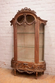 Exceptional  gilt louis XVI display cabinet