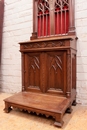 Gothic style Prayer bench in Walnut, France 19th century