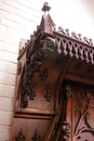 Gothic style Fire mantle in Walnut, France 19th century
