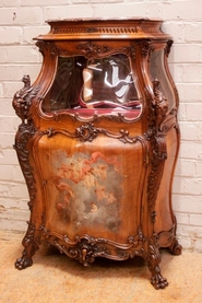 Exceptional Louis XV bombe display cabinet