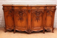 Exceptional Louis XV sideboard and server in oak and marble top