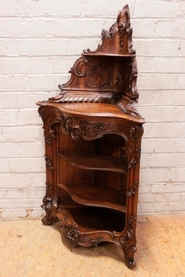 Exceptional Louis XV style open corner cabinet